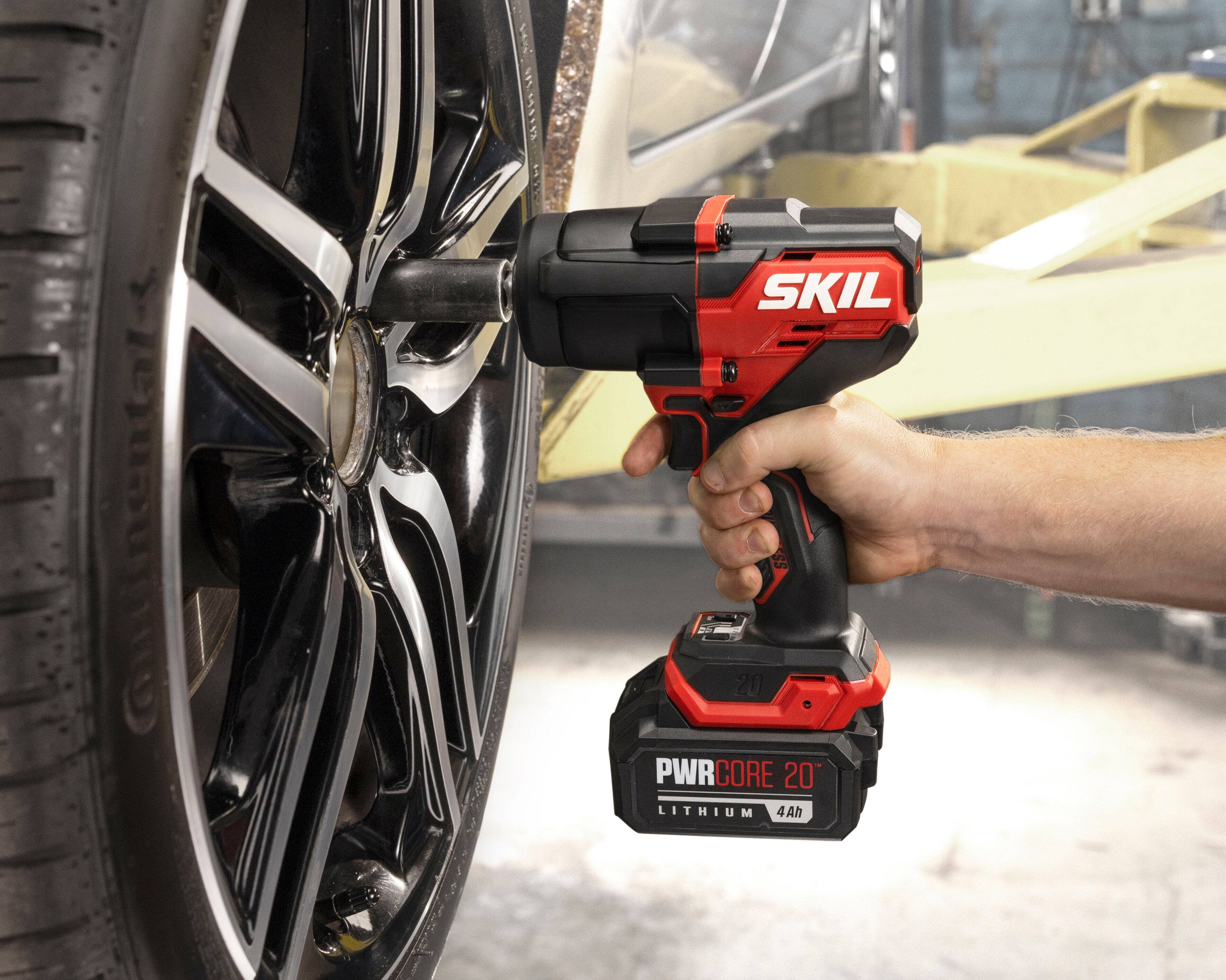 Alt View 14. Skil - SKIL PWR CORE 20 Brushless 20V 1/2 In. Mid-Torque Impact Wrench Kit - Black/Red.