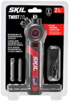 SKIL Twist 2.0 Rechargeable 4V Screwdriver with Pivoting Head, Torque Setting, USB-C Charging Cable & 2PC Bit Set - red/black - Front_Zoom