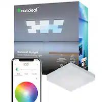 Nanoleaf - Skylight - Smart LED Flush Mount Indoor Ceiling Light Fixture Expansion Pack (1pk) - Modular & Color Changing - Multicolor - Front_Zoom