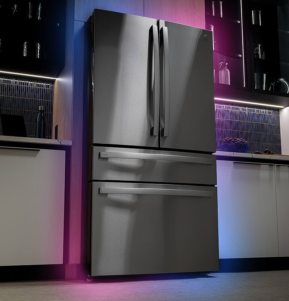 Alt View 24. GE Profile - 29 Cu. Ft. Bottom-Freezer Smart Refrigerator with Adjustable Temperature Drawer - Stainless Steel.