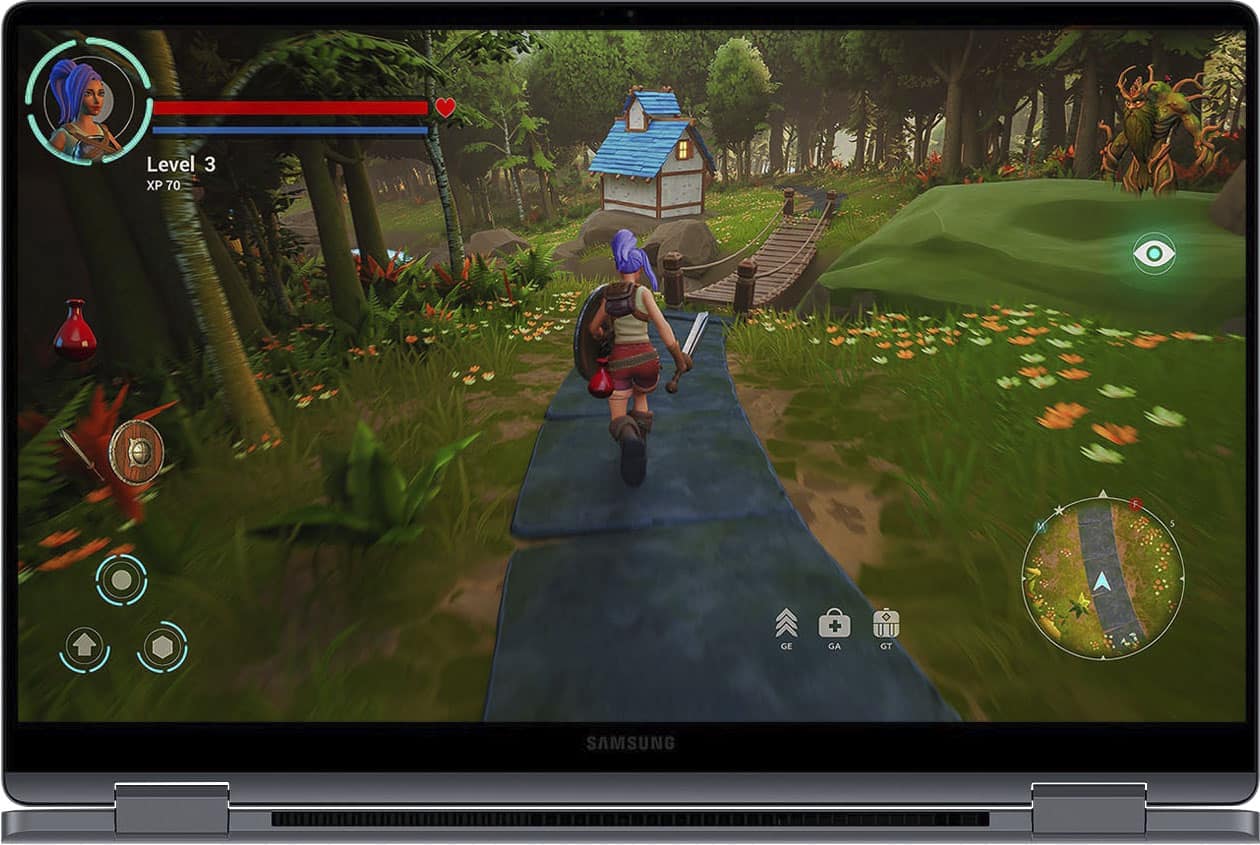 Alt View 13. Samsung - Galaxy Book4 360 2-in-1 15.6" FHD AMOLED Touch Screen Laptop - Intel Core 7 - 16GB Memory -512GB SSD - Gray.