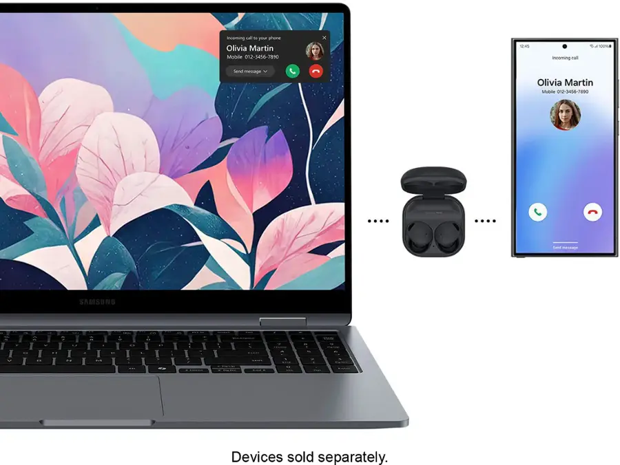 Alt View 18. Samsung - Galaxy Book4 360 2-in-1 15.6" FHD AMOLED Touch Screen Laptop - Intel Core 7 - 16GB Memory  -512GB SSD - Gray.