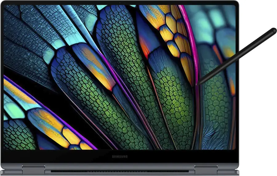 Alt View 14. Samsung - Galaxy Book4 Pro 360 2-in1 16" AMOLED Touch Screen Laptop - Intel Core Ultra 7 - 16GB Memory - 1TB SSD - Moonstone Gray.
