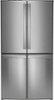GE Profile - 28 Cu. Ft. 4-Door French Door Smart Refrigerator with Fully Convertible Temperature Zone - Stainless Steel