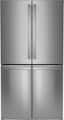 GE Profile - 36 in. Wide 28 Cu. Ft. 4-Door French Door Smart Refrigerator with Fully Convertible Temperature Zone - Stainless Steel