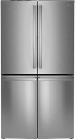 GE Profile - 28 Cu. Ft. 4-Door French Door Smart Refrigerator with Fully Convertible Temperature Zone - Stainless Steel - Front_Zoom