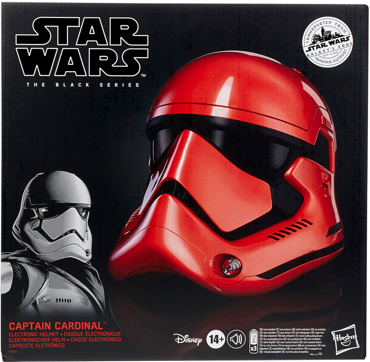 Angle View: Star Wars - The Black Series Galaxy’s Edge Captain Cardinal Electronic Helmet