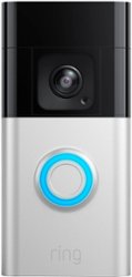 Ring - Battery Doorbell Pro Smart Wi-Fi Video Doorbell - Battery-powered with Head-to-Toe HD+ Video - Satin Nickel - Front_Zoom