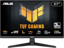 ASUS - TUF Gaming 27" FHD IPS 180Hz 1ms Gaming Monitor with FreeSync Premium (DisplayPort, HDMI) - Black