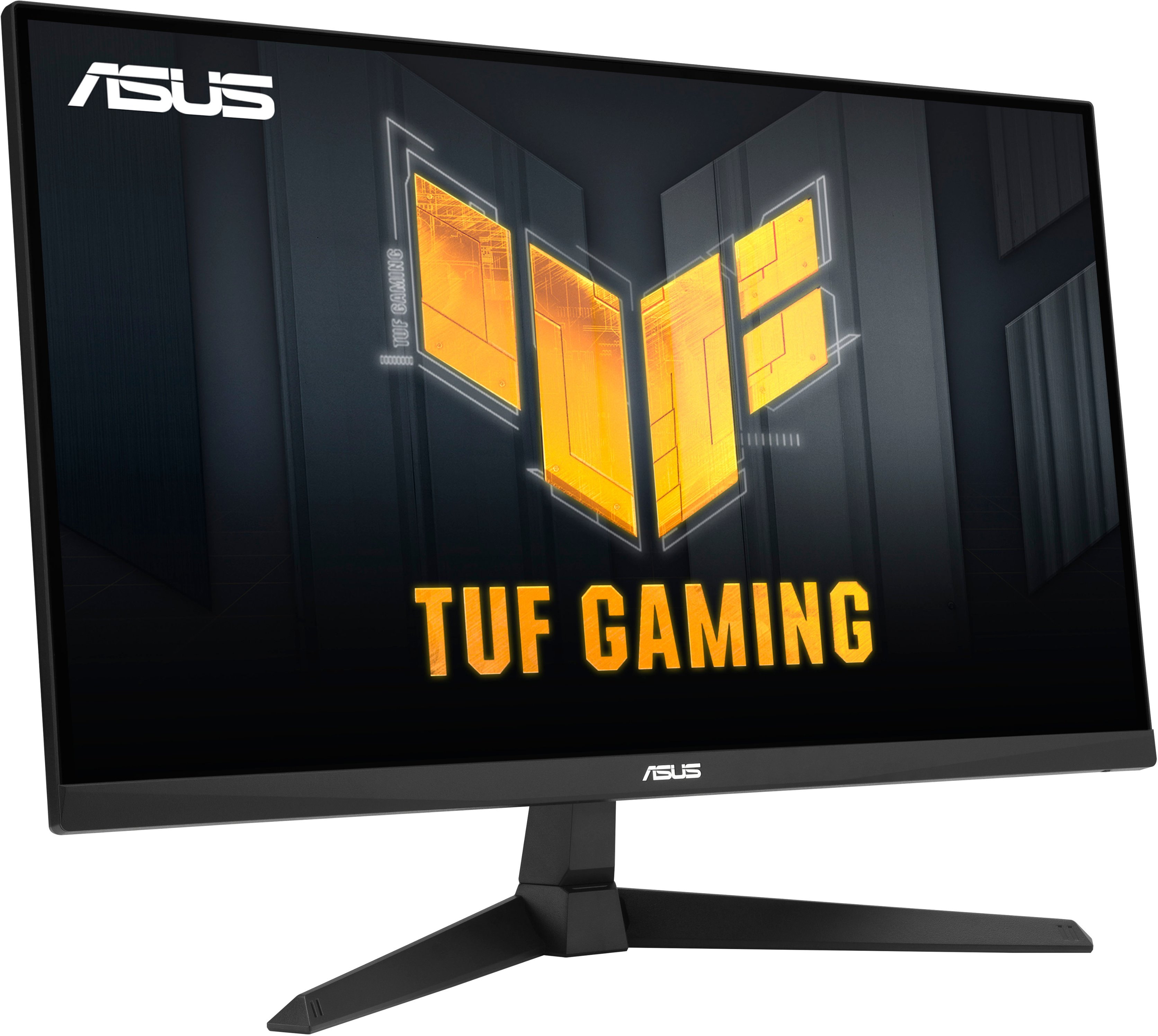 Left View: ASUS - TUF Gaming 27" IPS FHD 1080P 180Hz 1ms FreeSync Premium Gaming Monitor (DisplayPort, HDMI) - Black