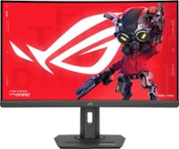 ASUS - ROG Strix 27” Curved 1440P 180Hz FreeSync Gaming Monitor with HDR (DisplayPort,HDMI,USB) - Black - Front_Zoom