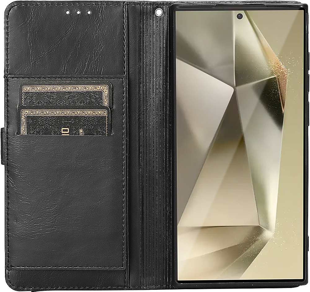 Folio Wallet Case for Samsung Galaxy S24 Ultra Black | SaharaCase