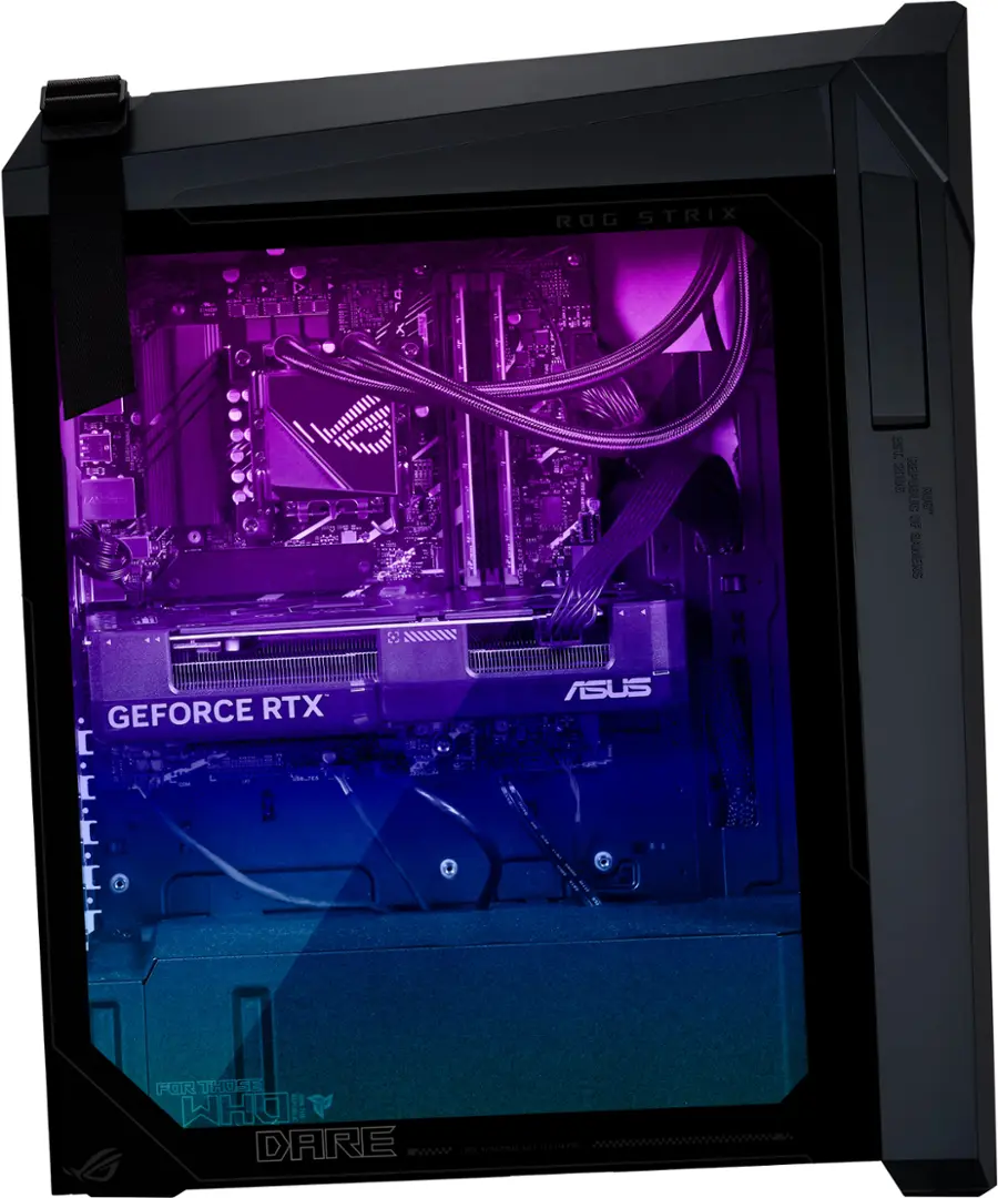 Alt View 2. ASUS - ROG Gaming Desktop - Intel Core i7-14700F - 32GB Memory - NVIDIA GeForce RTX 4060 Ti - 2TB SSD - Gray.