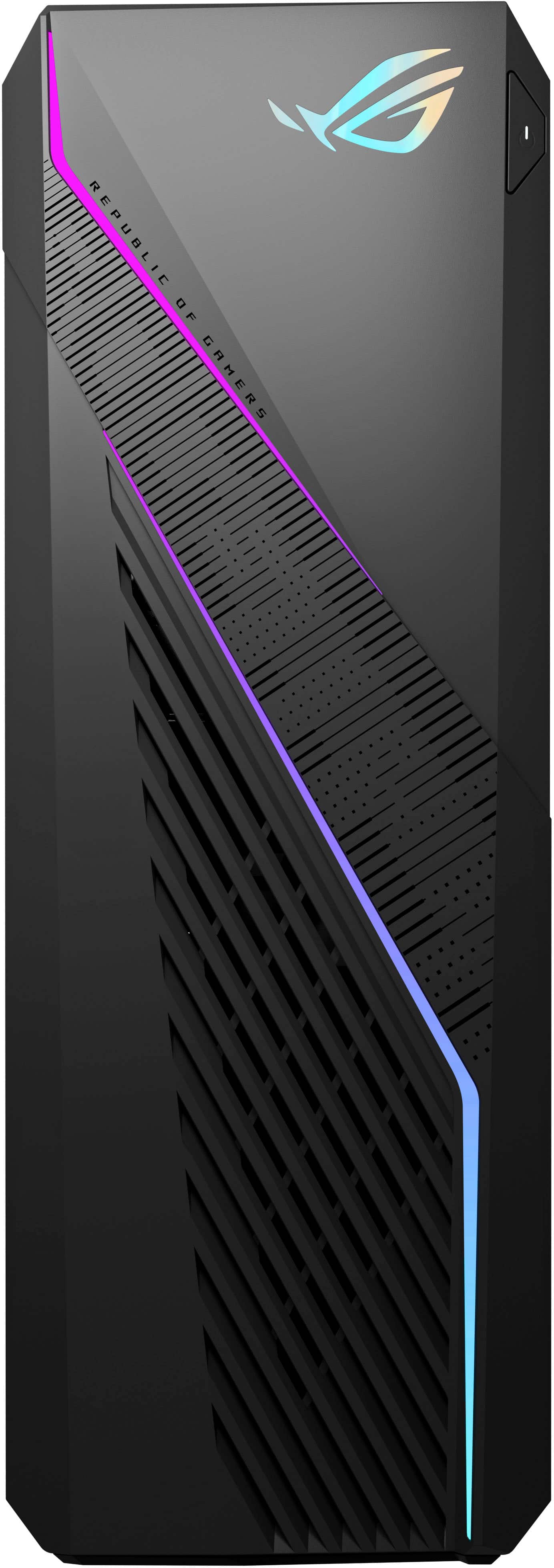 Alt View 4. ASUS - ROG Gaming Desktop - Intel Core i7-14700F - 32GB Memory - NVIDIA GeForce RTX 4060 Ti - 2TB SSD - Gray.