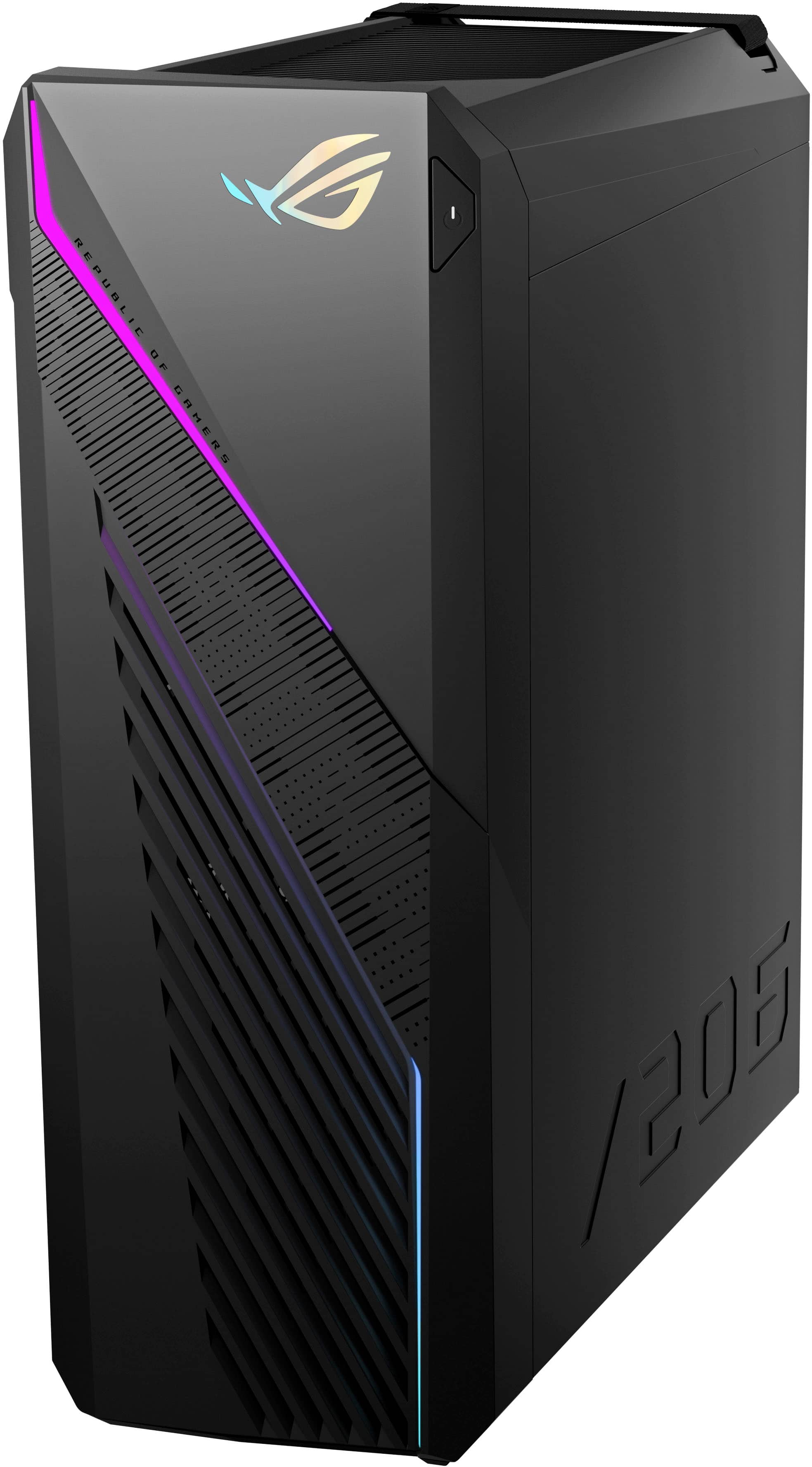 Alt View 5. ASUS - ROG Gaming Desktop - Intel Core i7-14700F - 32GB Memory - NVIDIA GeForce RTX 4060 Ti - 2TB SSD - Gray.