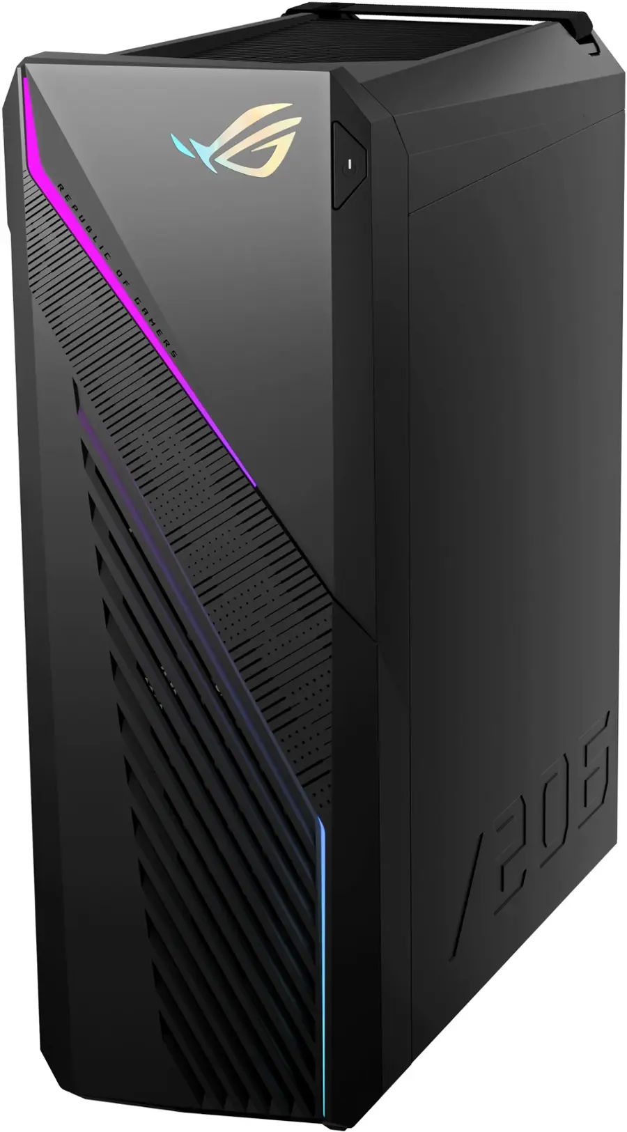 Alt View 5. ASUS - ROG Gaming Desktop - Intel Core i7-14700F - 32GB Memory - NVIDIA GeForce RTX 4060 Ti - 2TB SSD - Gray.