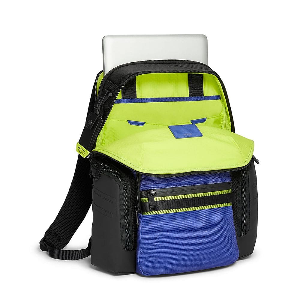 Left View: TUMI - Alpha Bravo Navigation Backpack - Royal Blue Ombre