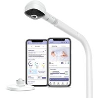 Hubble Connected - SkyVision AI-Enhanced Smart Camera Baby Monitor with Secure Wi-Fi Connection, Crib Mount, and Covered Face Alert - White - Front_Zoom