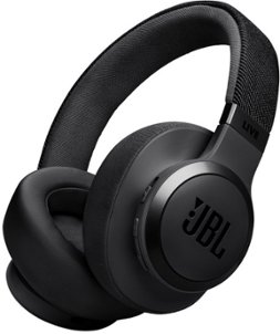 JBL - Wireless Over-Ear Headphones with True Adaptive Noise Cancelling - Black