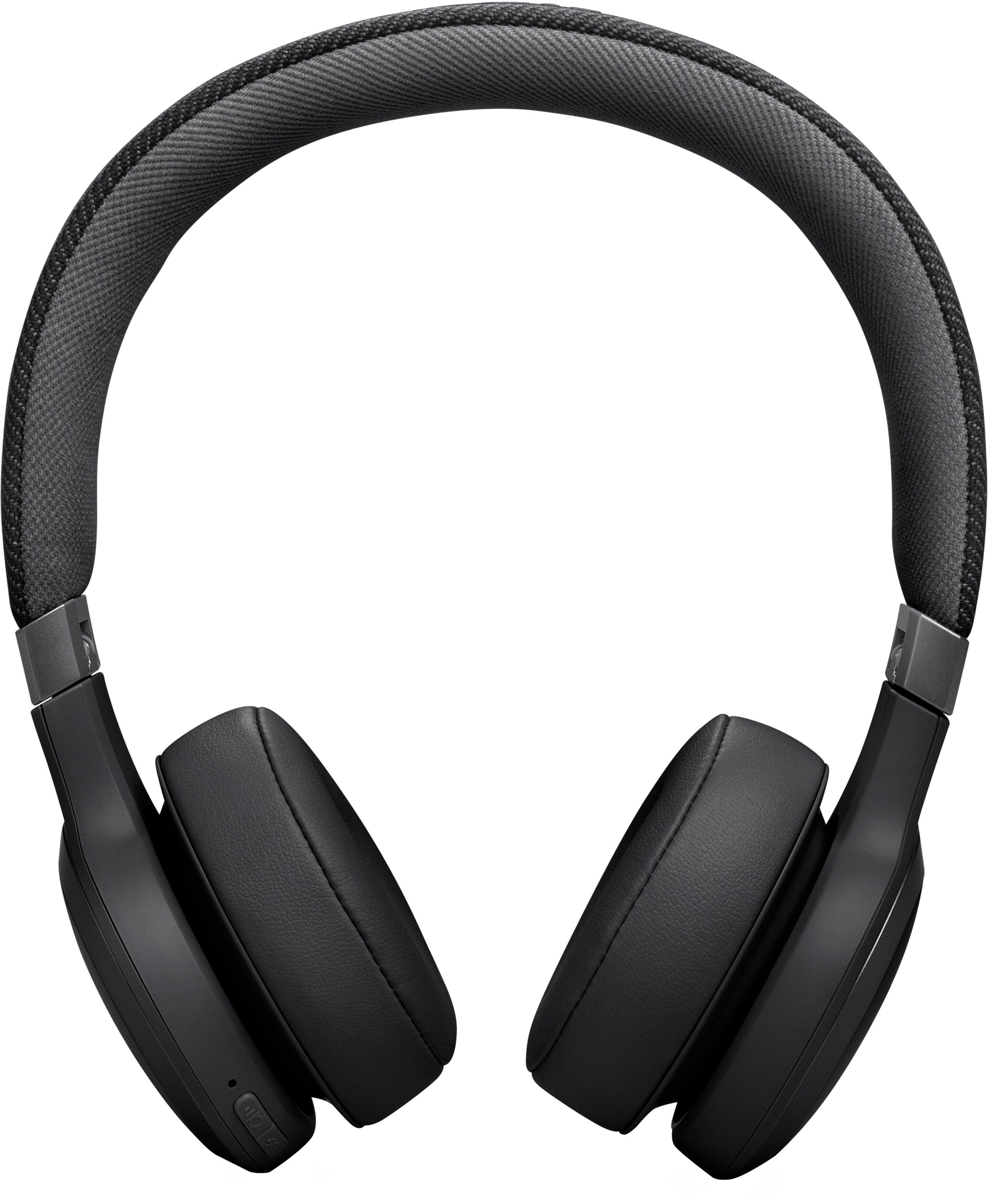 Angle. JBL - Wireless On-Ear Headphones with True Adaptive Noise Cancelling - Black.