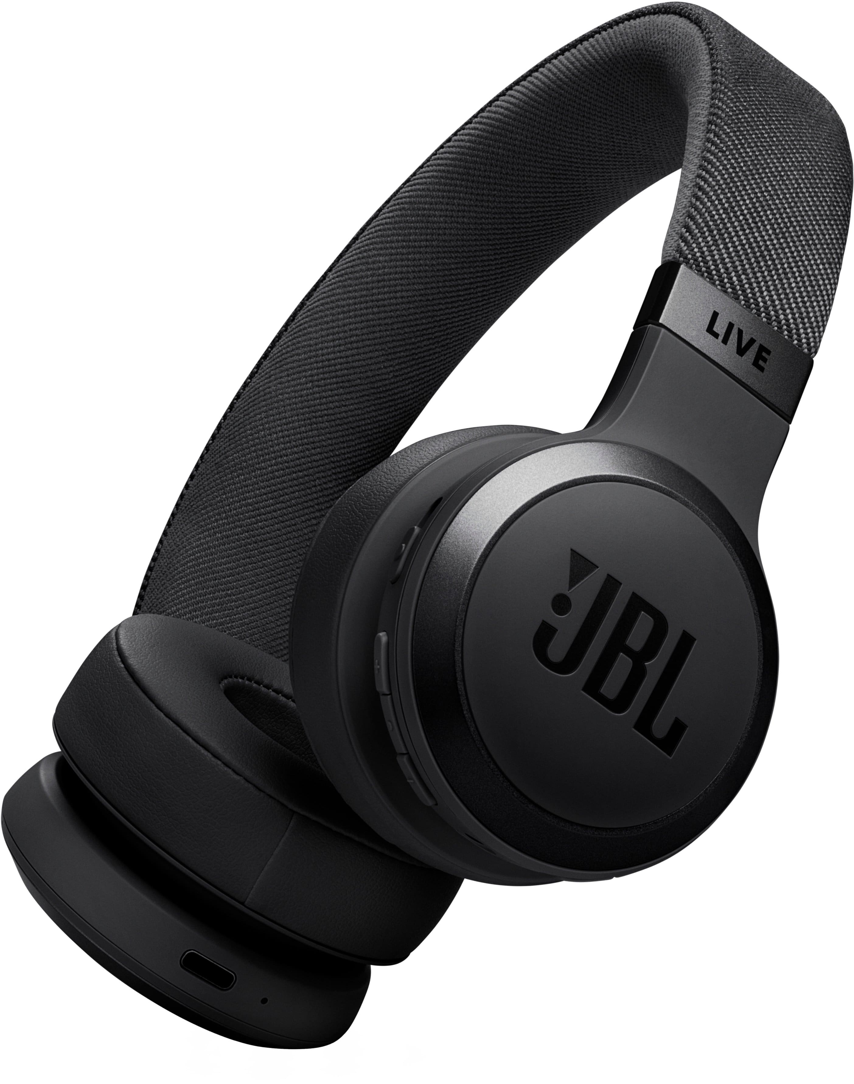 JBL - Live 670NC Wireless On-Ear Headphones with True Adaptive Noise Cancelling - 2024 - Black - Front_Zoom