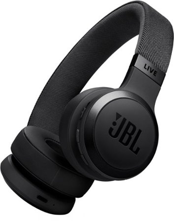 JBL - Wireless On-Ear Headphones with True Adaptive Noise Cancelling - Black