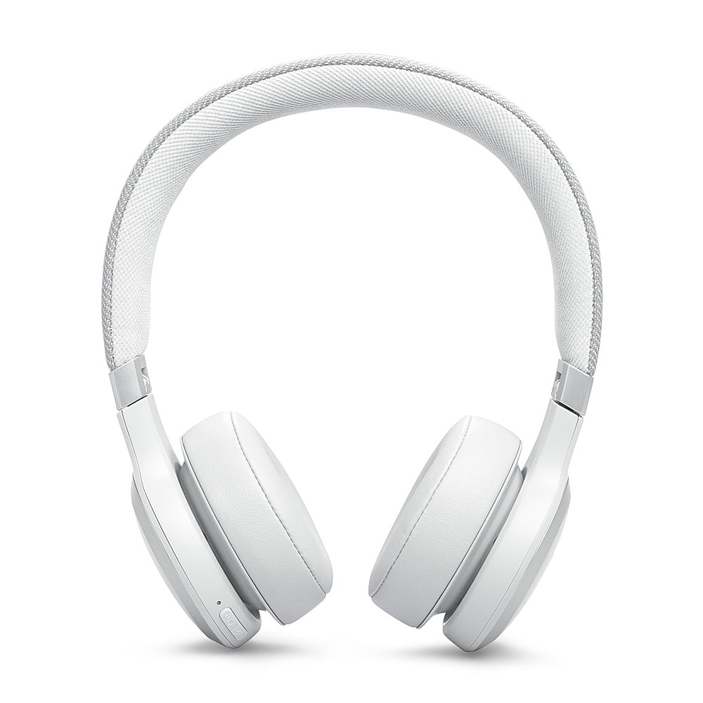 Angle. JBL - Wireless On-Ear Headphones with True Adaptive Noise Cancelling - White.