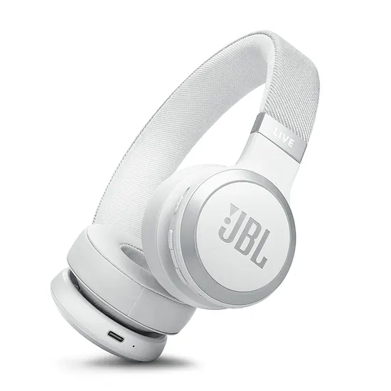 JBL Live 670NC Wireless On Ear Headphones with True Adaptive Noise Cancelling White JBLLIVE670NCWHTAM Best Buy