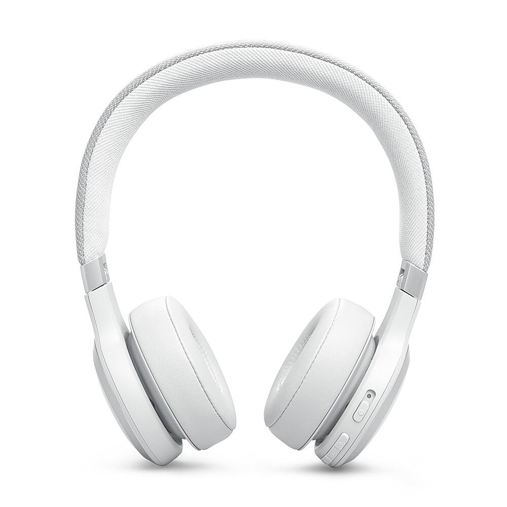 Left. JBL - Wireless On-Ear Headphones with True Adaptive Noise Cancelling - White.
