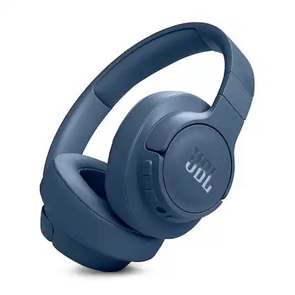 Front. JBL - Adaptive Noise Cancelling Wireless Over-Ear Headphone - Blue.