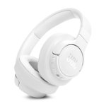 Front. JBL - Adaptive Noise Cancelling Wireless Over-Ear Headphone - White.