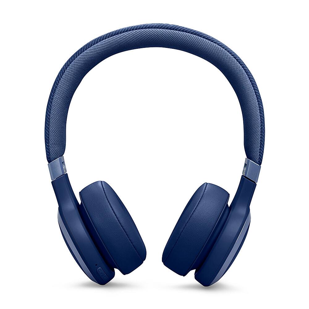 Angle. JBL - Wireless On-Ear Headphones with True Adaptive Noise Cancelling - Blue.
