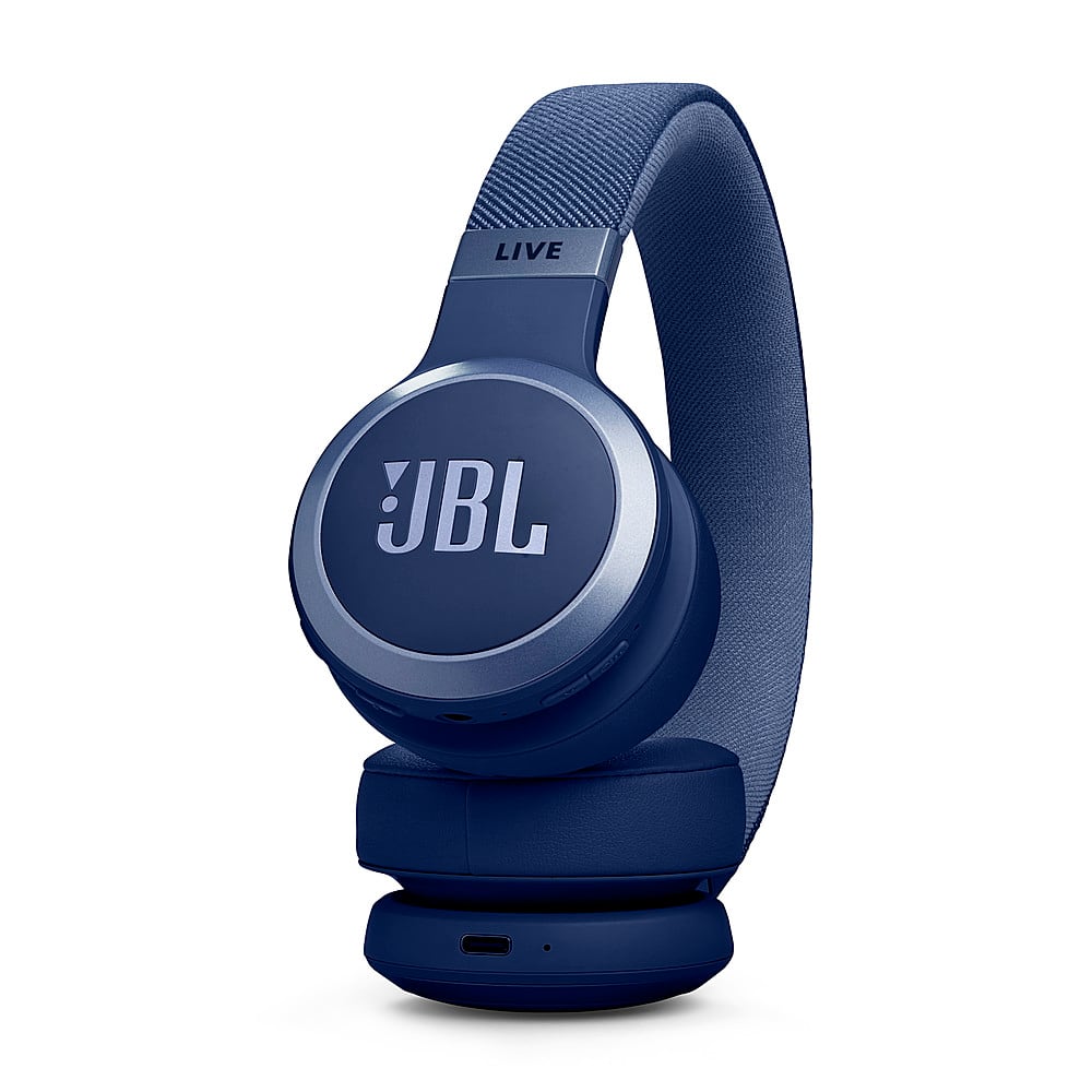Alt View 13. JBL - Wireless On-Ear Headphones with True Adaptive Noise Cancelling - Blue.