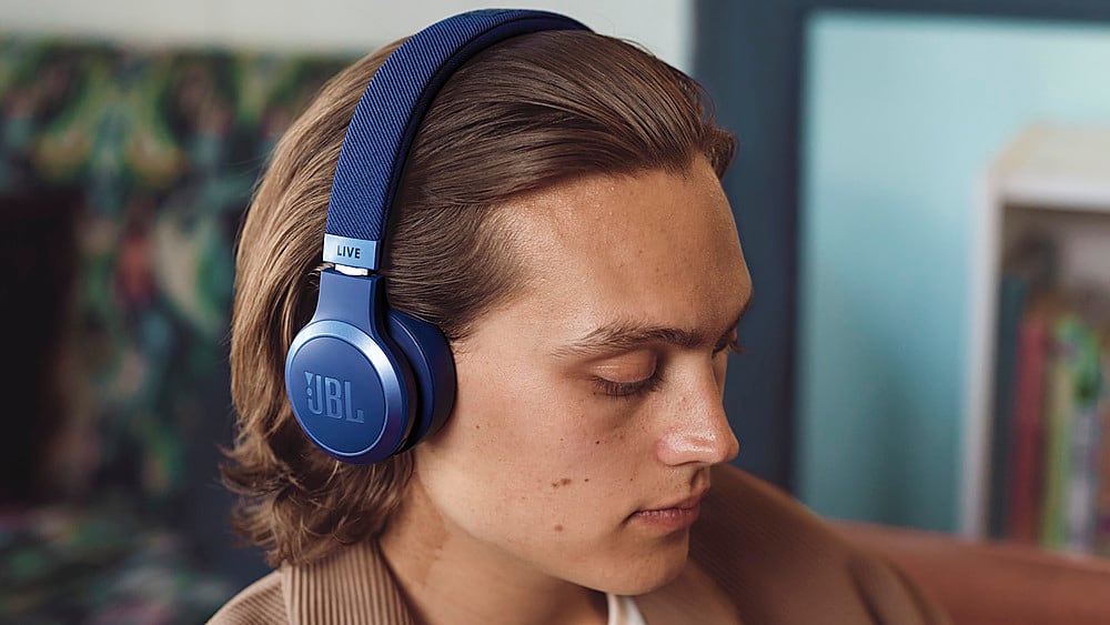 Alt View 21. JBL - Wireless On-Ear Headphones with True Adaptive Noise Cancelling - Blue.