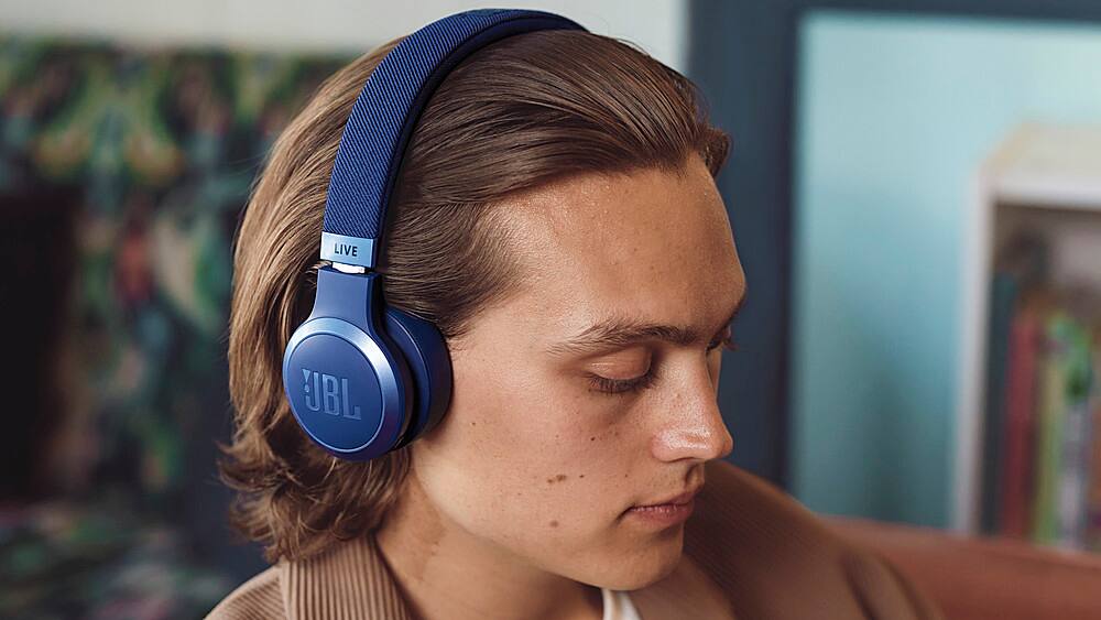 Alt View 21. JBL - Wireless On-Ear Headphones with True Adaptive Noise Cancelling - Blue.
