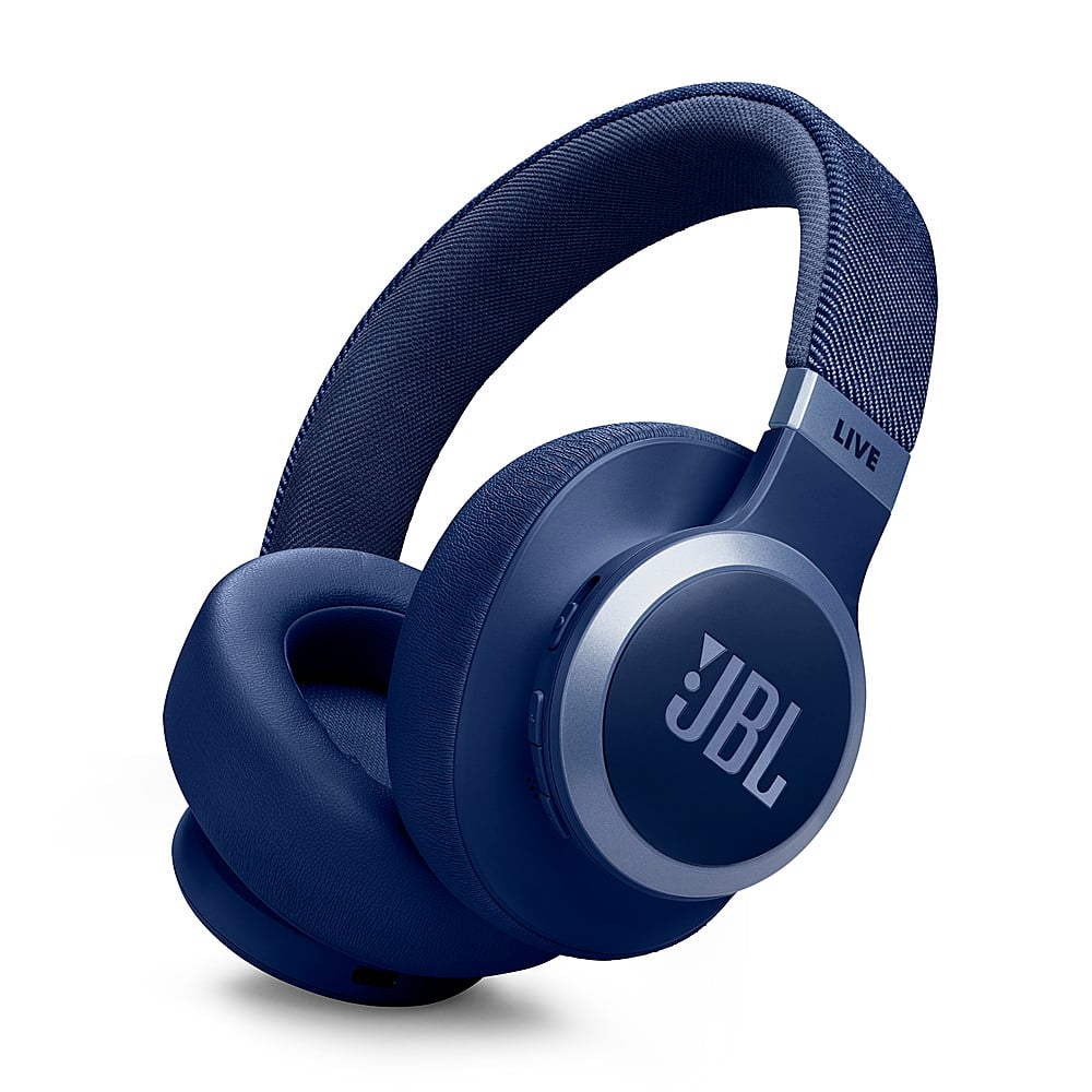 JBL - Live 770NC Wireless Over-Ear Headphones with True Adaptive Noise Cancelling - 2024 - Blue - Front_Zoom