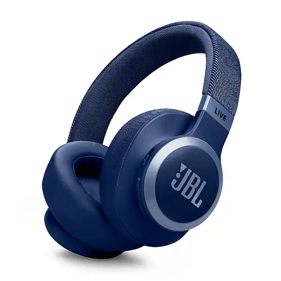 JBL Live 770NC Wireless Over Ear Headphones with True Adaptive Noise Cancelling Blue JBLLIVE770NCBLUAM Best Buy