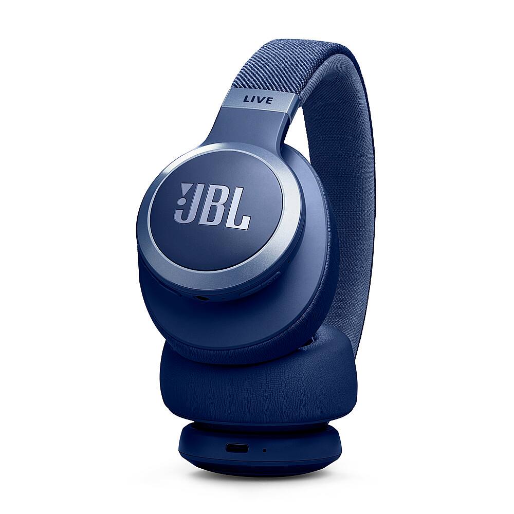 Alt View 13. JBL - Wireless Over-Ear Headphones with True Adaptive Noise Cancelling - Blue.