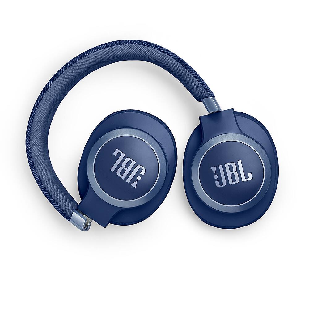 Alt View 15. JBL - Wireless Over-Ear Headphones with True Adaptive Noise Cancelling - Blue.
