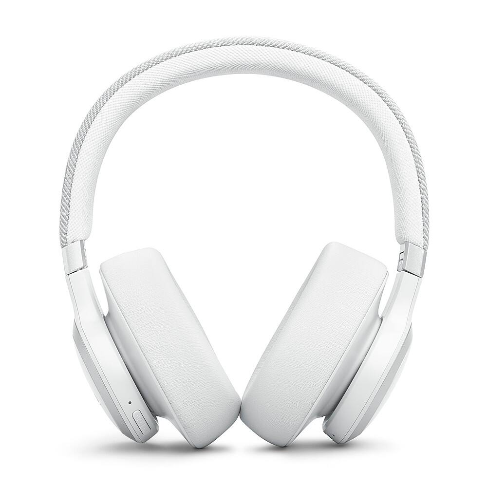 Angle. JBL - Wireless Over-Ear Headphones with True Adaptive Noise Cancelling - White.