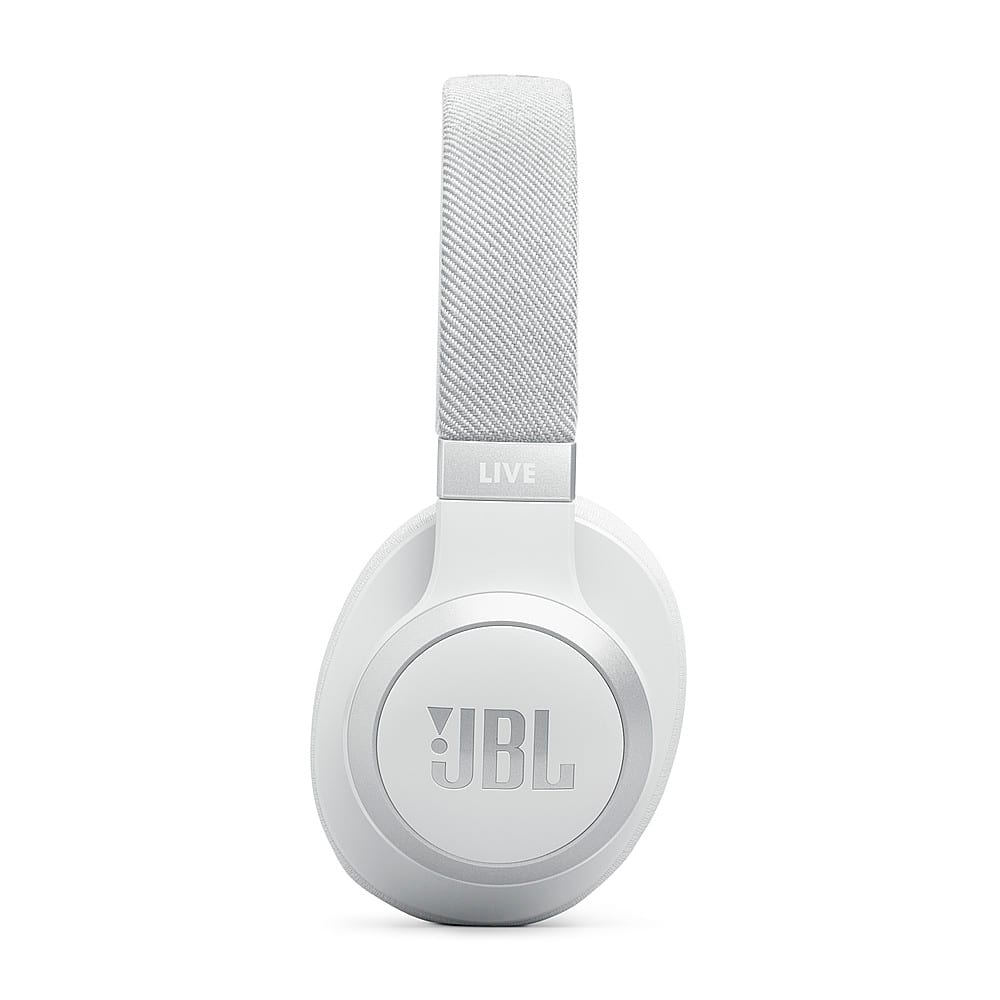 Alt View 11. JBL - Wireless Over-Ear Headphones with True Adaptive Noise Cancelling - White.