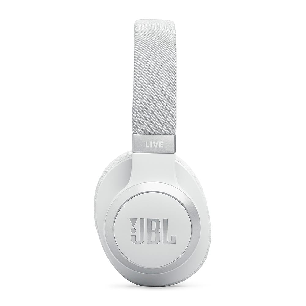 Alt View 12. JBL - Wireless Over-Ear Headphones with True Adaptive Noise Cancelling - White.