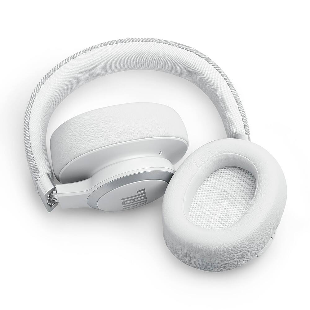 Alt View 14. JBL - Wireless Over-Ear Headphones with True Adaptive Noise Cancelling - White.