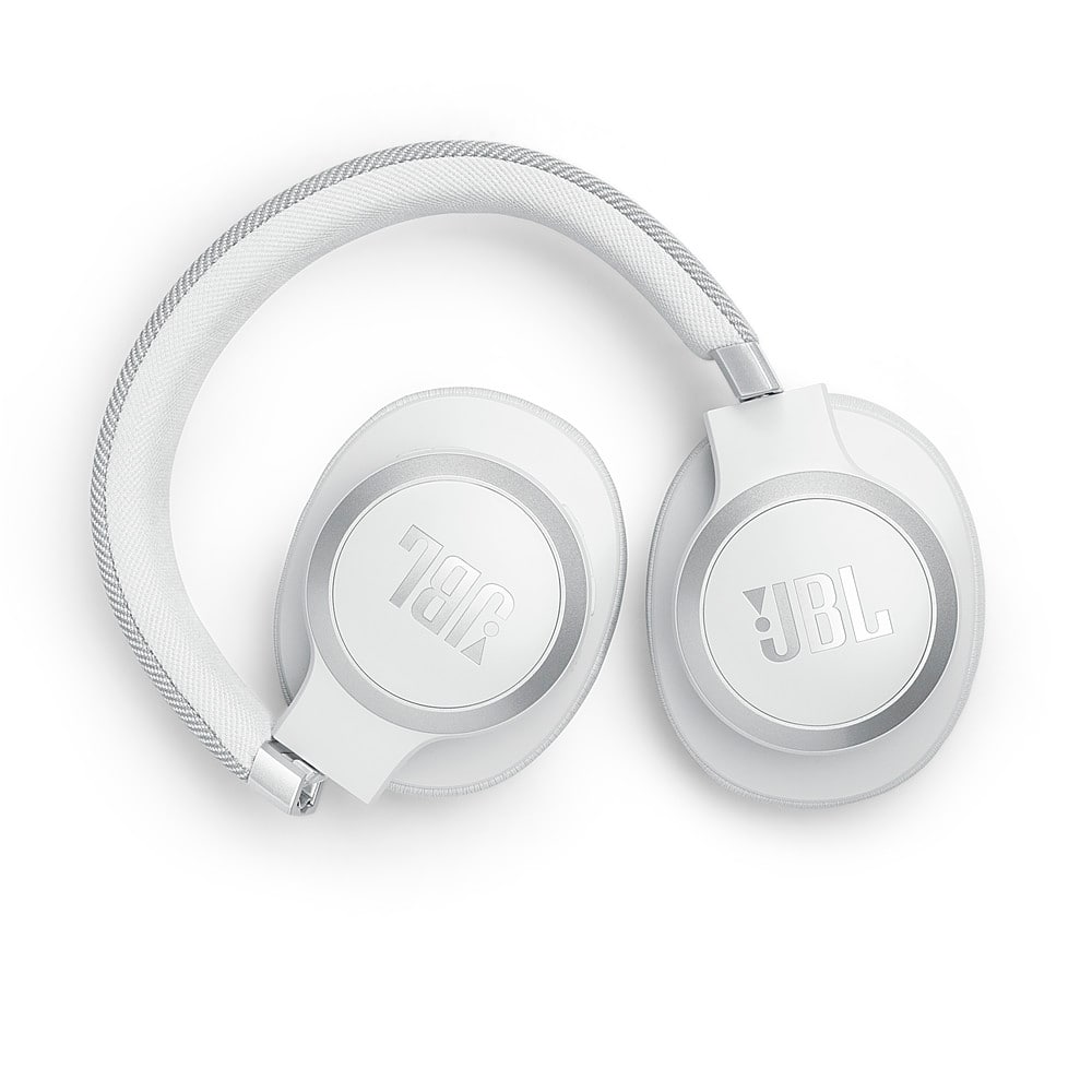 Alt View 15. JBL - Wireless Over-Ear Headphones with True Adaptive Noise Cancelling - White.