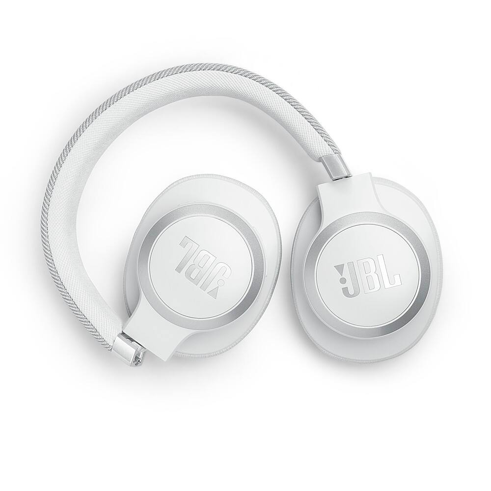 Alt View 15. JBL - Wireless Over-Ear Headphones with True Adaptive Noise Cancelling - White.