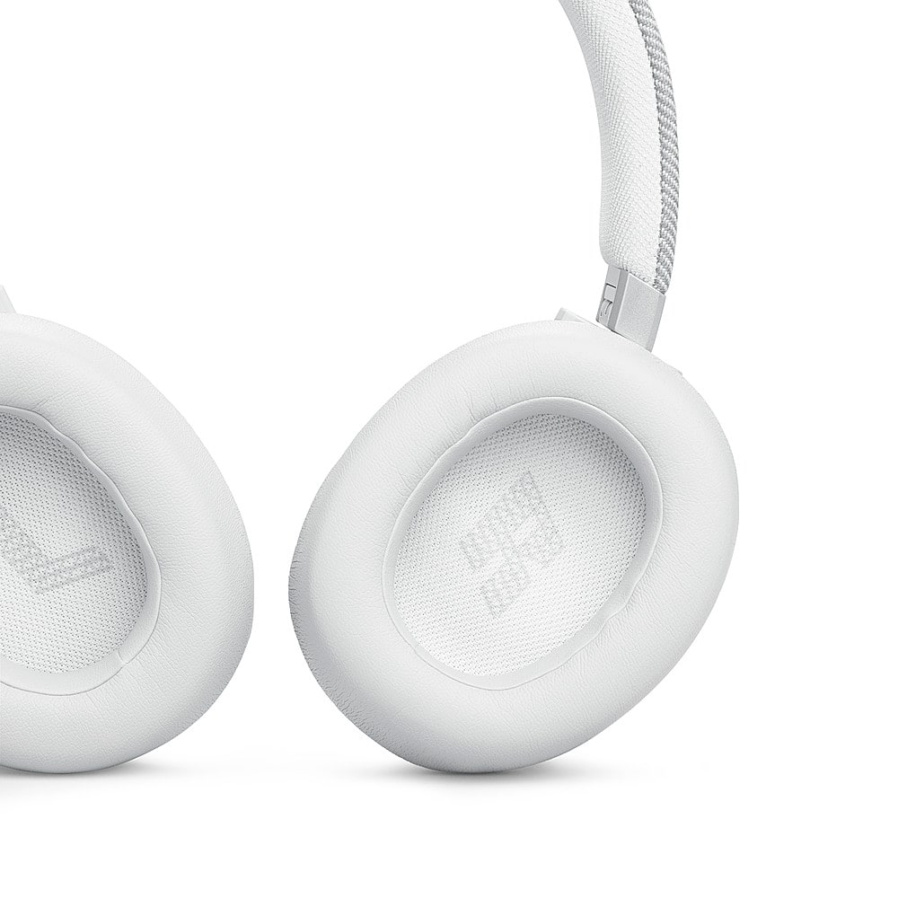 Alt View 16. JBL - Wireless Over-Ear Headphones with True Adaptive Noise Cancelling - White.