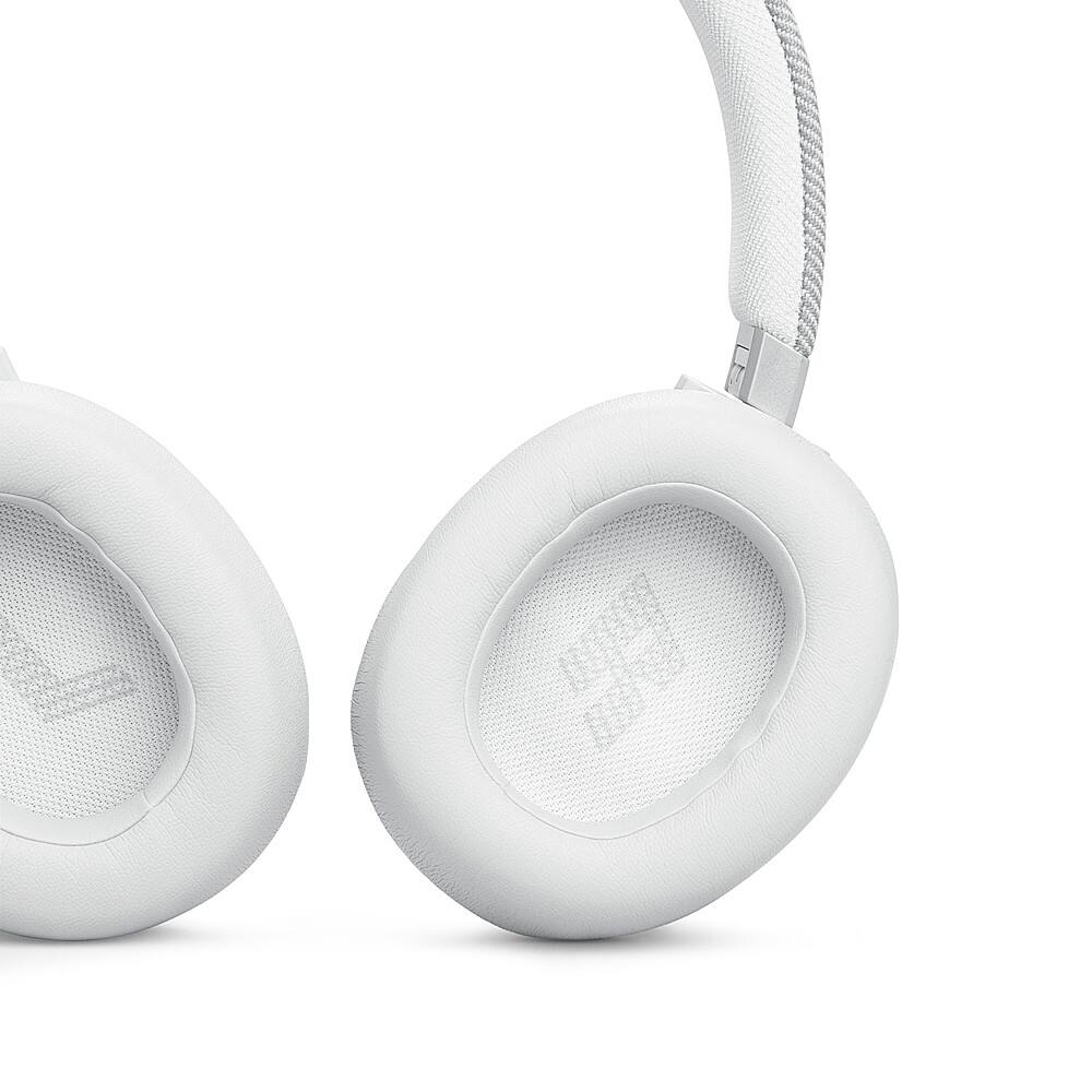 Alt View 16. JBL - Wireless Over-Ear Headphones with True Adaptive Noise Cancelling - White.
