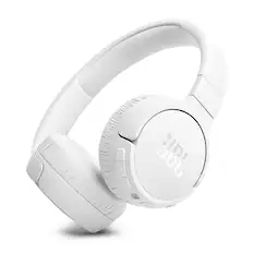 Front. JBL - Adaptive Noise Cancelling Wireless On-Ear Headphone - White.
