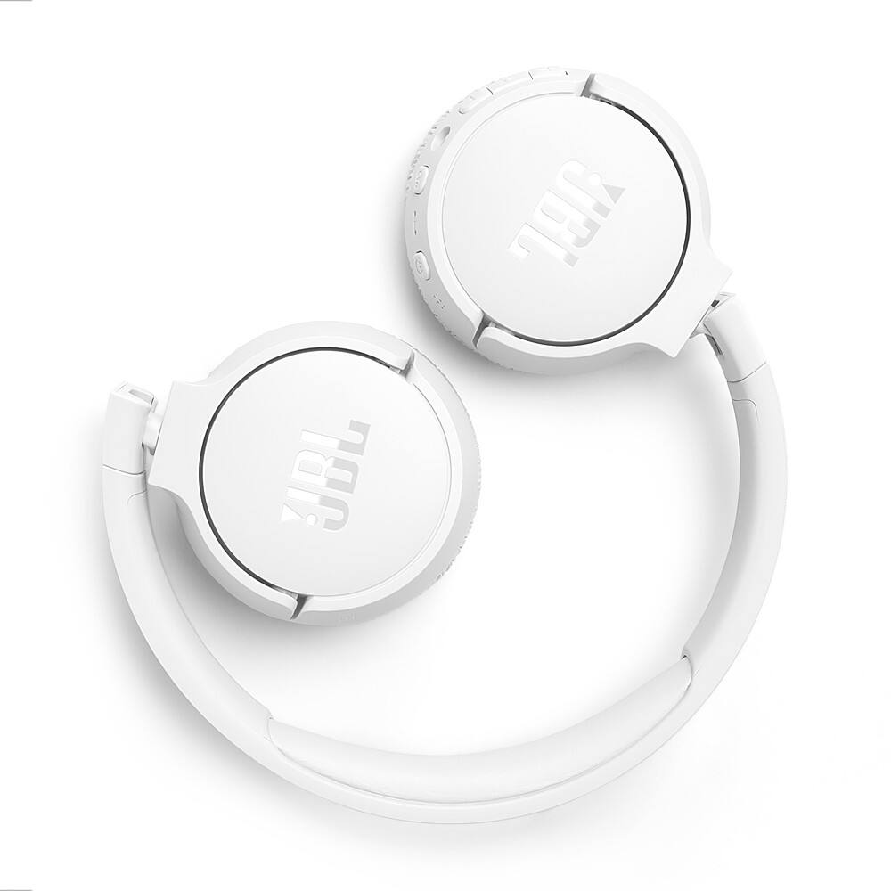 Alt View 16. JBL - Adaptive Noise Cancelling Wireless On-Ear Headphone - White.