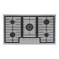 Bosch - 800 Series 36" Built-In Gas Cooktop with 5 Burners, FlameSelect, and LP Conversion - Stainless Steel